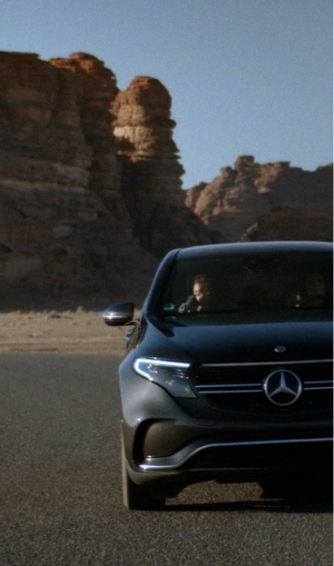 image Photograph of electric Mercedes car in NEOM